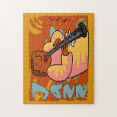 Jazz Fest Abstracte hobo speler Legpuzzel (Verticaal)