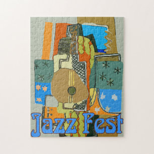 Jazz Fest Abstracte muziekinstrumenten Legpuzzel