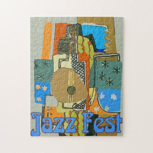 Jazz Fest Abstracte muziekinstrumenten Legpuzzel (Verticaal)