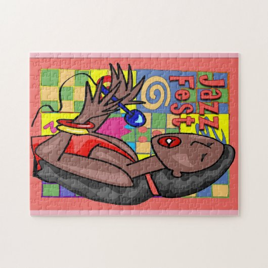 Jazz Fest Abstracte Singer Legpuzzel (Horizontaal)