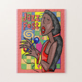 Jazz Fest Abstracte Singer Legpuzzel (Verticaal)