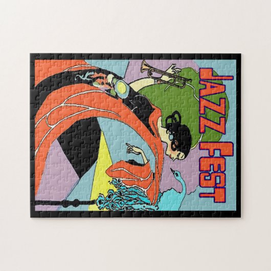 Jazz Fest Art Decco Legpuzzel (Horizontaal)