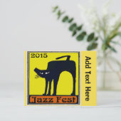 Jazz fest Black Cat 2015 Briefkaart (Staand voorkant)