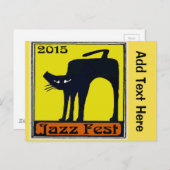 Jazz fest Black Cat 2015 Briefkaart (Voorkant / Achterkant)