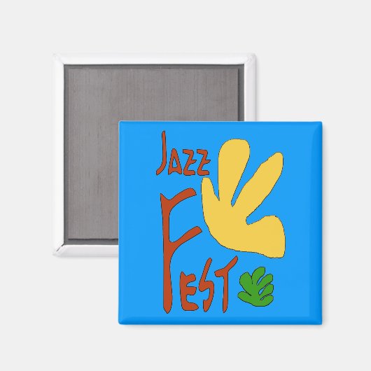 Jazz Fest Bladeren 1 Magneet (Voorkant / Achterkant)