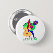 Jazz Fest Blues Man Ronde Button 5,7 Cm (Voorkant /achterkant)