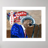 Jazz Fest Blues Singer Poster (Voorkant)