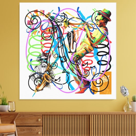 Jazz Fest Canvas Afdruk (Insitu (Woonkamer))