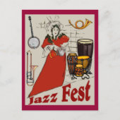 Jazz Fest Drum Lady Briefkaart (Voorkant)