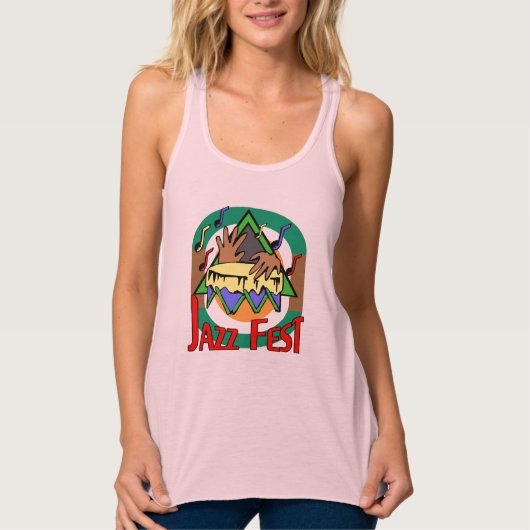 Jazz Fest Drum Tanktop (Voorkant)