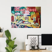 Jazz Fest Du Jardin 2018, bewerkt tekst Poster (Thuiskantoor)