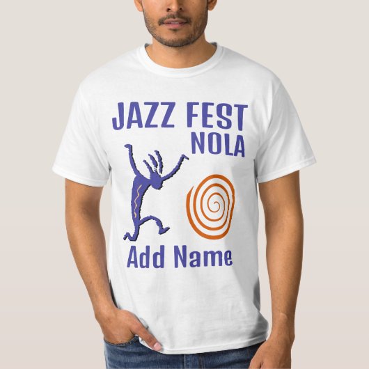 Jazz Fest gepersonaliseerde spiral T-shirt (Voorkant)