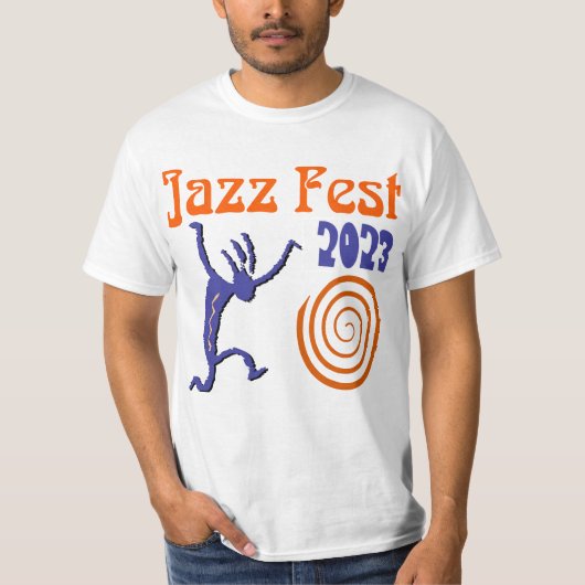 Jazz Fest gepersonaliseerde spiral T-shirt (Voorkant)