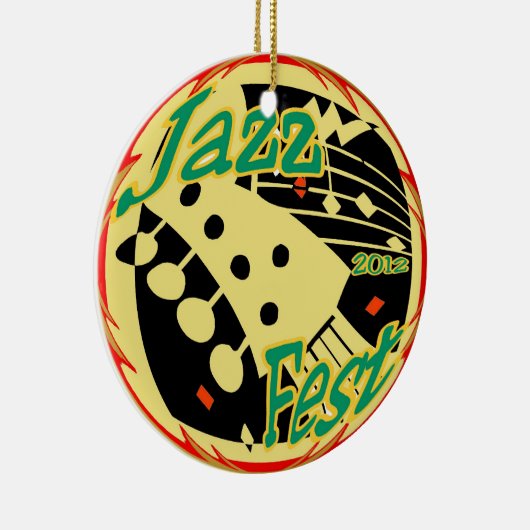 Jazz Fest Guitar 2012 Keramisch Ornament (Rechts)