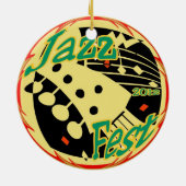 Jazz Fest Guitar 2012 Keramisch Ornament (Achterkant)