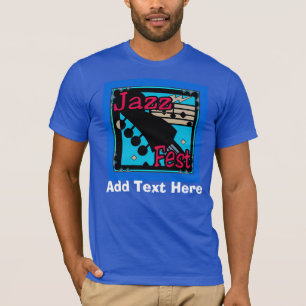 Jazz Fest Guitar in Blue T-shirt