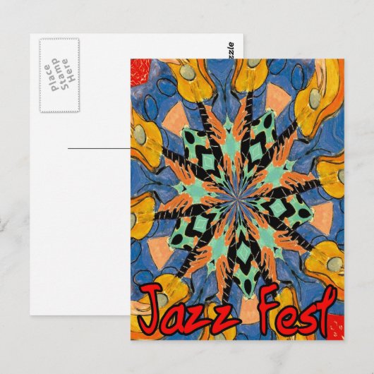 Jazz Fest Guitars 2 Briefkaart (Voorkant / Achterkant)