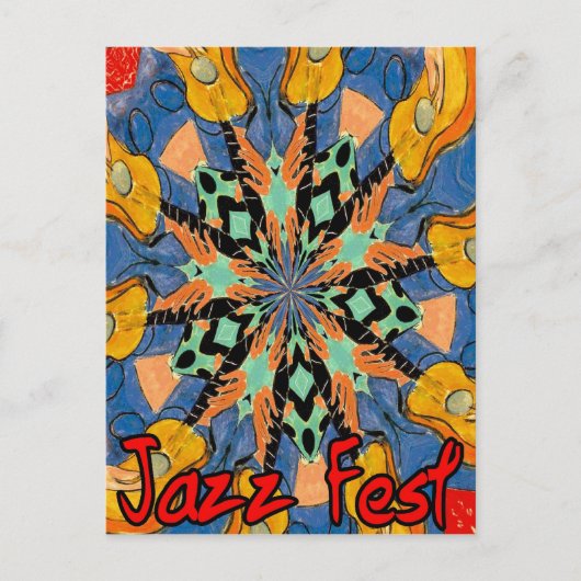 Jazz Fest Guitars 2 Briefkaart (Voorkant)