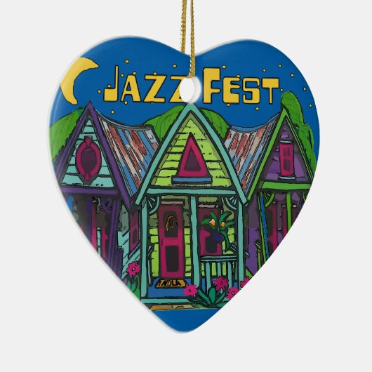 Jazz Fest House Ceramic Ornament (Rechts)