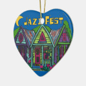 Jazz Fest House Ceramic Ornament (Links)