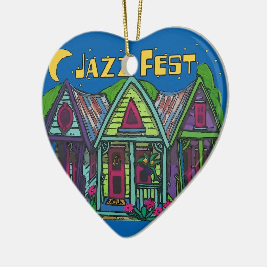 Jazz Fest House Ceramic Ornament (Links)