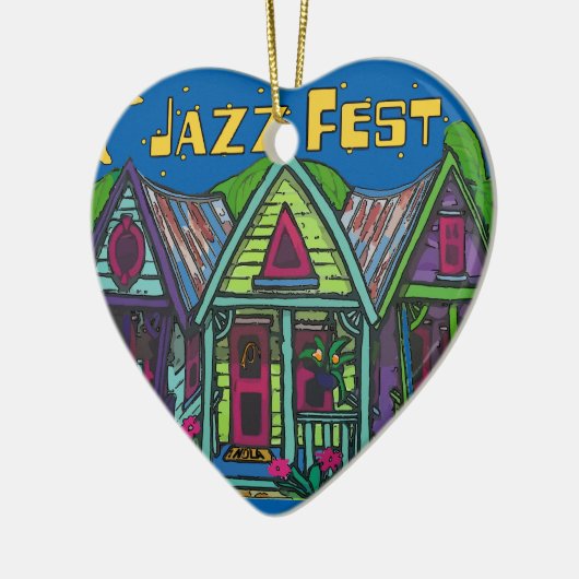 Jazz Fest House Ceramic Ornament (Links)
