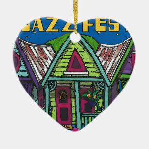 Jazz Fest House Keramisch Ornament