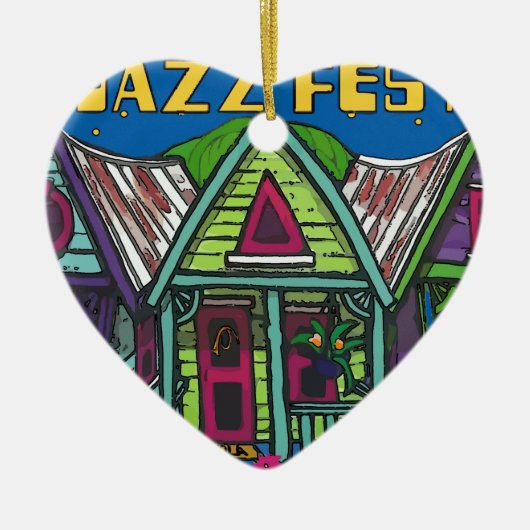 Jazz Fest House Keramisch Ornament (Voorkant)