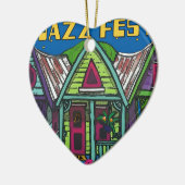 Jazz Fest House Keramisch Ornament (Links)
