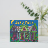 Jazz Fest Houses Briefkaart (Staand voorkant)