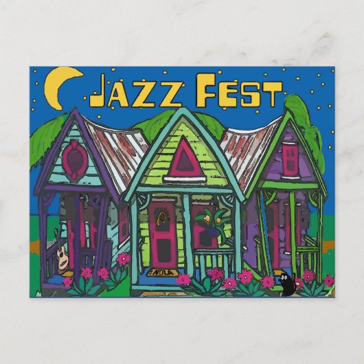 Jazz Fest Houses Briefkaart (Voorkant)