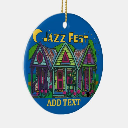 Jazz Fest Houses Ceramic Ornament (Rechts)