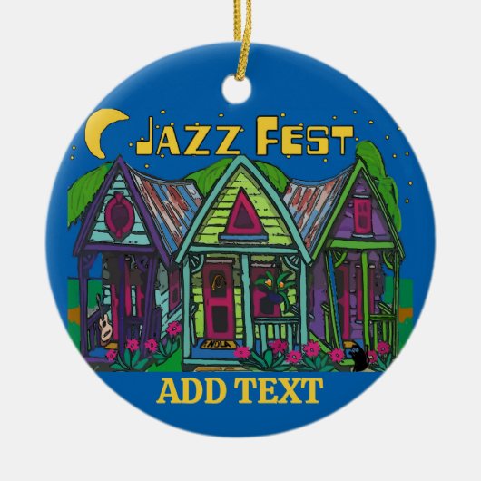 Jazz Fest Houses Ceramic Ornament (Voorkant)