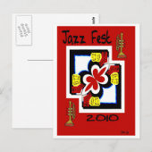 Jazz Fest Japanse Print Abstract Briefkaart (Voorkant / Achterkant)