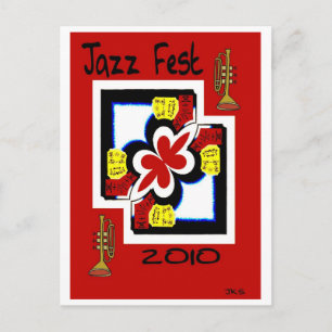 Jazz Fest Japanse Print Abstract Briefkaart