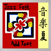 Jazz Fest Kanji, voeg tekst toe, Poster (Voorkant)
