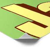 Jazz Fest Lady met Horn Poster (Hoek)