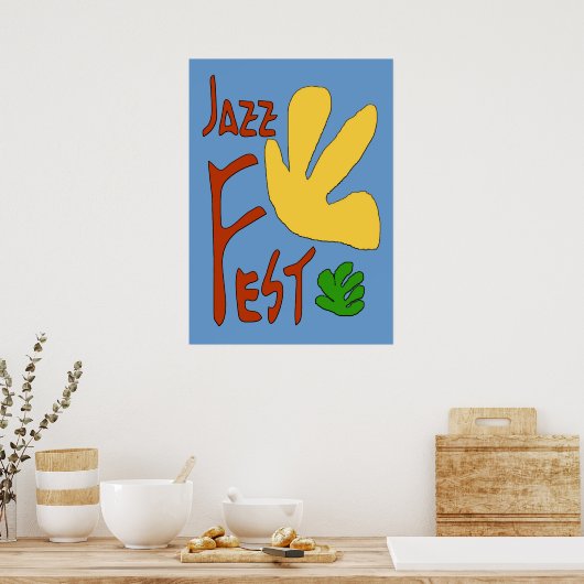 Jazz Fest Leaves Poster (Keuken)