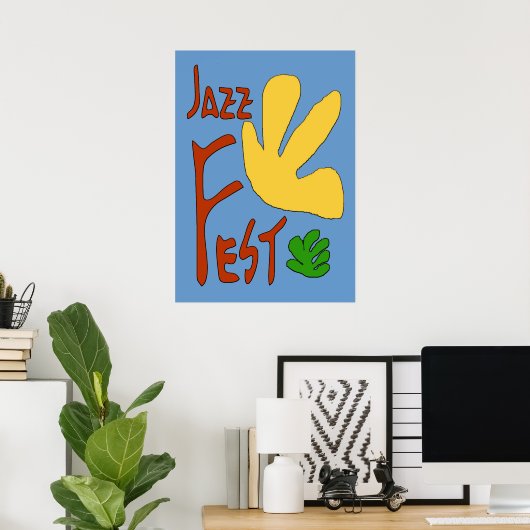 Jazz Fest Leaves Poster (Thuiskantoor)
