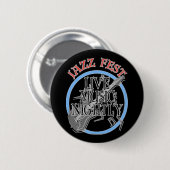 Jazz fest Live Music Black Ronde Button 5,7 Cm (Voorkant /achterkant)