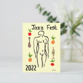 Jazz Fest Matisse Style Briefkaart (Staand voorkant)