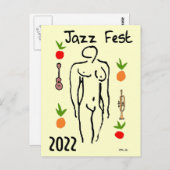 Jazz Fest Matisse Style Briefkaart (Voorkant / Achterkant)