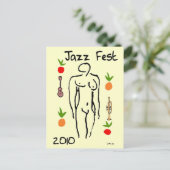 Jazz Fest Matisse Style Briefkaart (Staand voorkant)