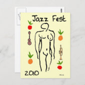 Jazz Fest Matisse Style Briefkaart (Voorkant / Achterkant)