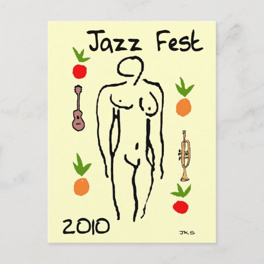 Jazz Fest Matisse Style Briefkaart (Voorkant)