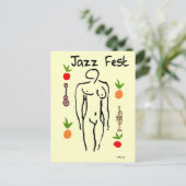 Jazz Fest Matisse Style Briefkaart (Staand voorkant)