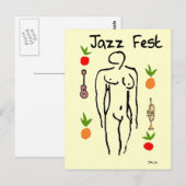 Jazz Fest Matisse Style Briefkaart (Voorkant / Achterkant)