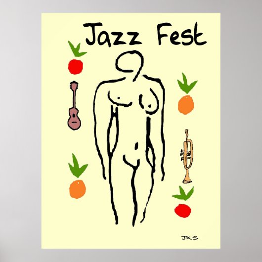 Jazz Fest Matisse Style, voeg tekst toe Poster (Voorkant)