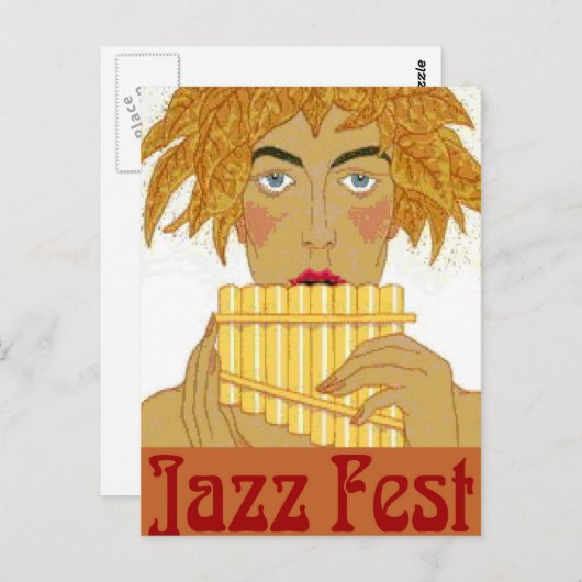 Jazz Fest Pan Briefkaart (Voorkant / Achterkant)