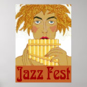 Jazz Fest Pan op Flute Poster (Voorkant)